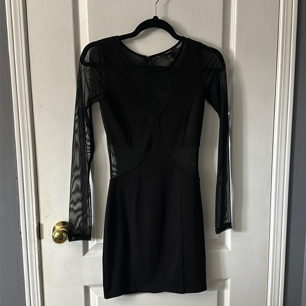 Forever 21 Black Mesh cut out dress - Picture 1 of 5